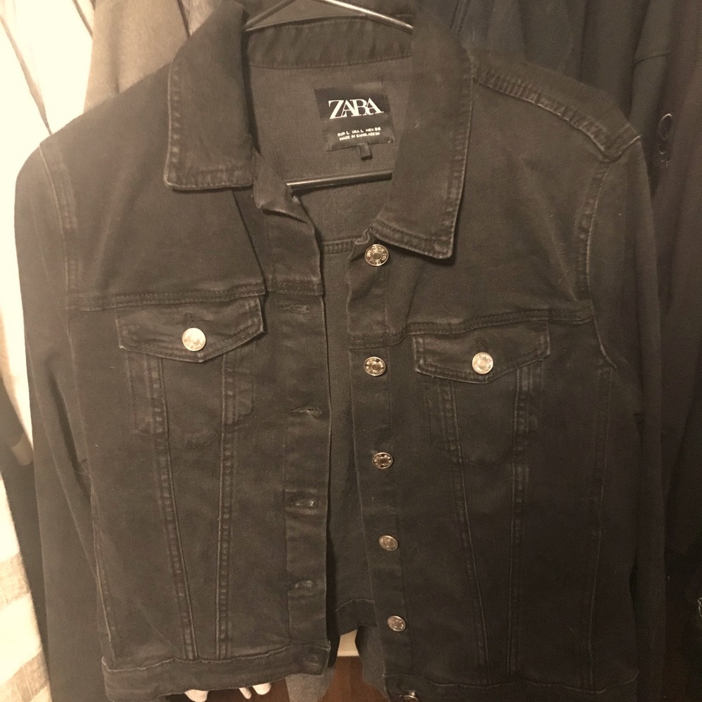 NWOT ZARA BLACK DENIUM JACKET